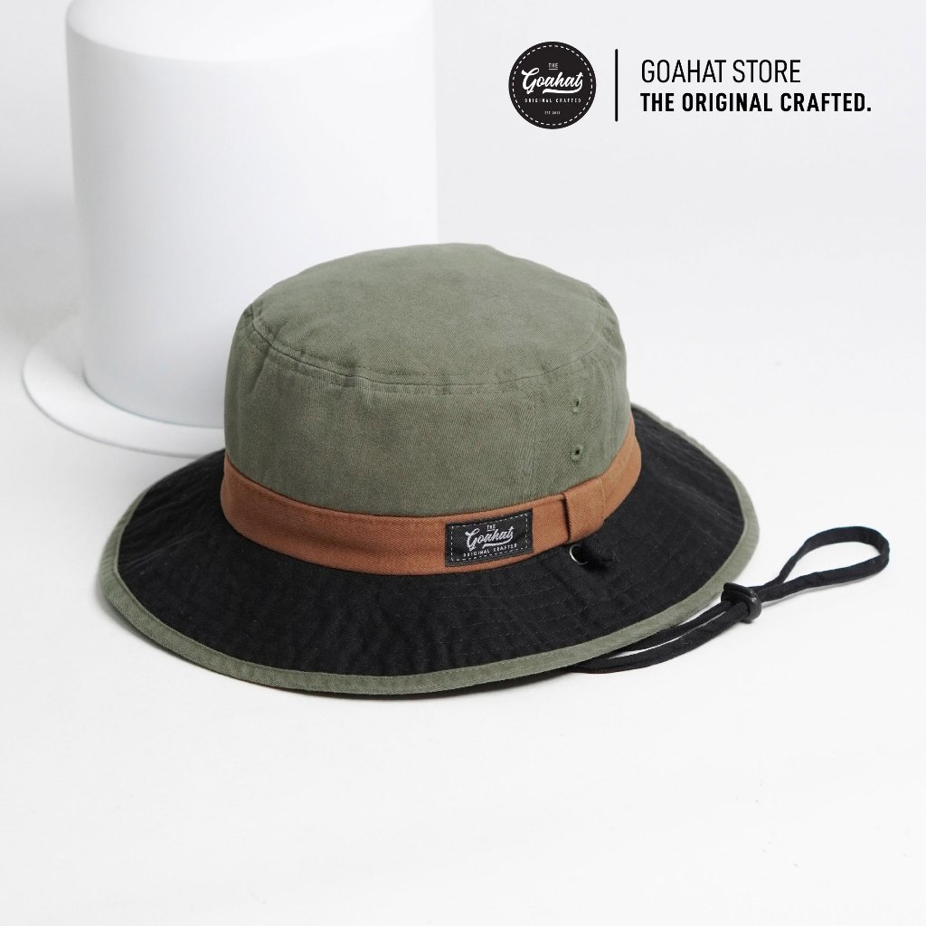 G115 GREEN หมวกเดินป่า สไตล์สตรีทวินเทจ งานคอตตอนฟอกพิเศษ สีทูโทน เบา สวย ใส่สบาย