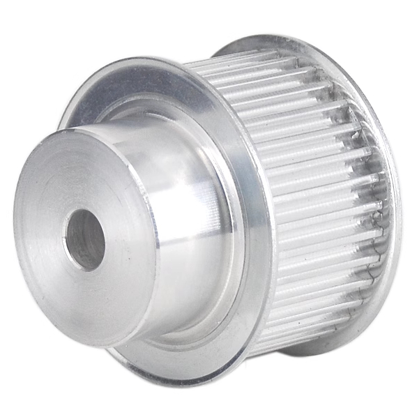 พูลเลย์ HTD5M 32 ฟันชนิด BF มีดุม  หน้ากว้างร่องสายพาน 16 มม. รูเจาะ 14 มม. วัสดุอลูมิเนียม - รูปที่ 2