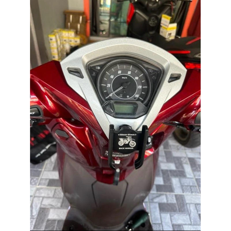 ที่จับโทรศัพธ์พร้อมฝาครอบไมล์แท้Lead125ตัวปรับหมุ่นไม่ได้