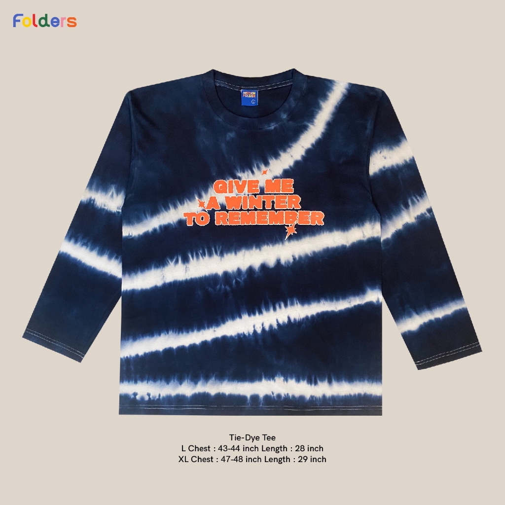 Hidden Folder (Give me A Winter : Tie-dye) เสื้อยืดมัดย้อม แขนยาว แฮนแมด สีสันสดใส ใส่อยู่บ้าน วันหยุด