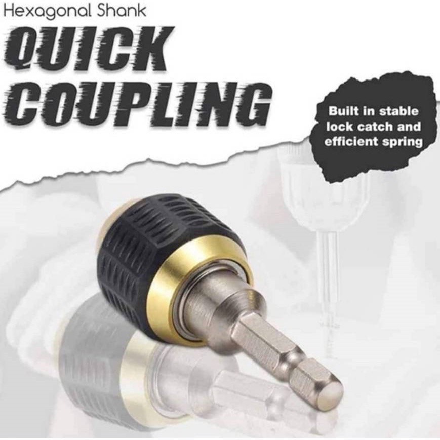 YP-204  หัวจับดอกสกรู ข้อต่อสว่าน ข้อต่อแกนจับ สกรู  ดอกไขควง หัวแม่เหล็ก แบบล็อคแกนหกเหลี่ยมสวมเร็ว สว่านต่อบล็อก