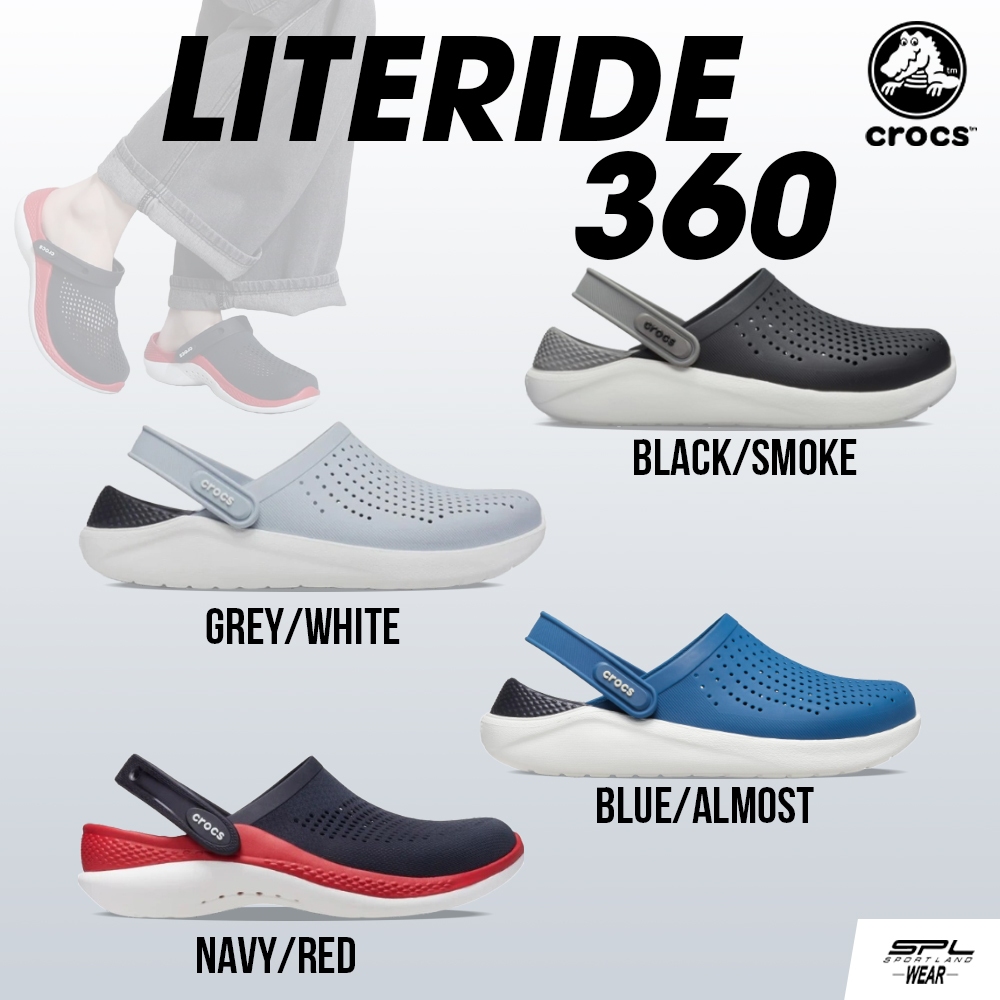 Crocs Collection รองเท้าแตะ รองเท้ารัดส้น UX Literide และ Literide 360 รหัส 204592-05M / 204592-0ID / 204592-4SB / 206708-4CC