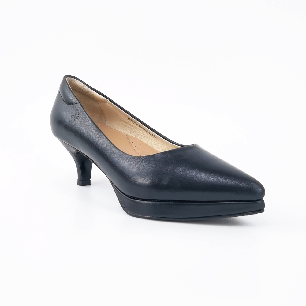 ST.JAMES รองเท้าหนังแท้/รองเท้าคัทชู  หัวแหลม ส้น 2.2/8 นิ้ว รุ่น MOMA สี BLACK | รองเท้า ผู้หญิง