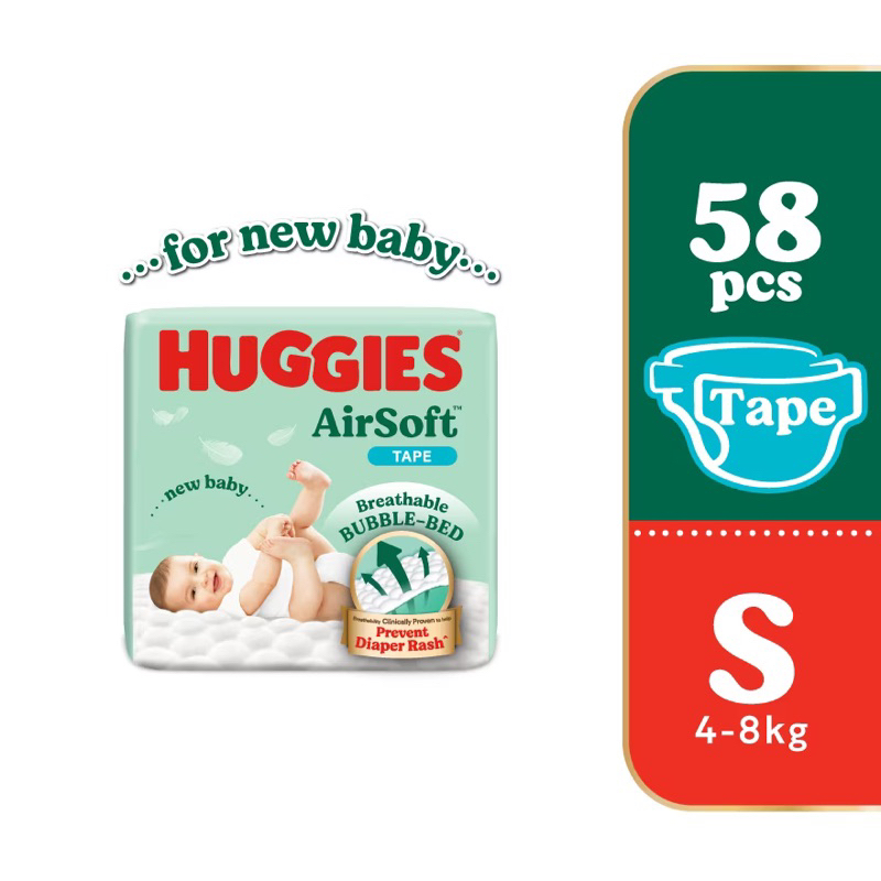 แพมเพิสเแบบเทป HUGGIES HUGGIES AirSoft Tape Diapers