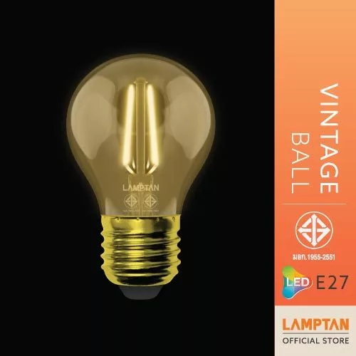 LAMPTAN หลอดไฟLED Vintage รุ่น Ball 2 วัตต์ ขั้วE27