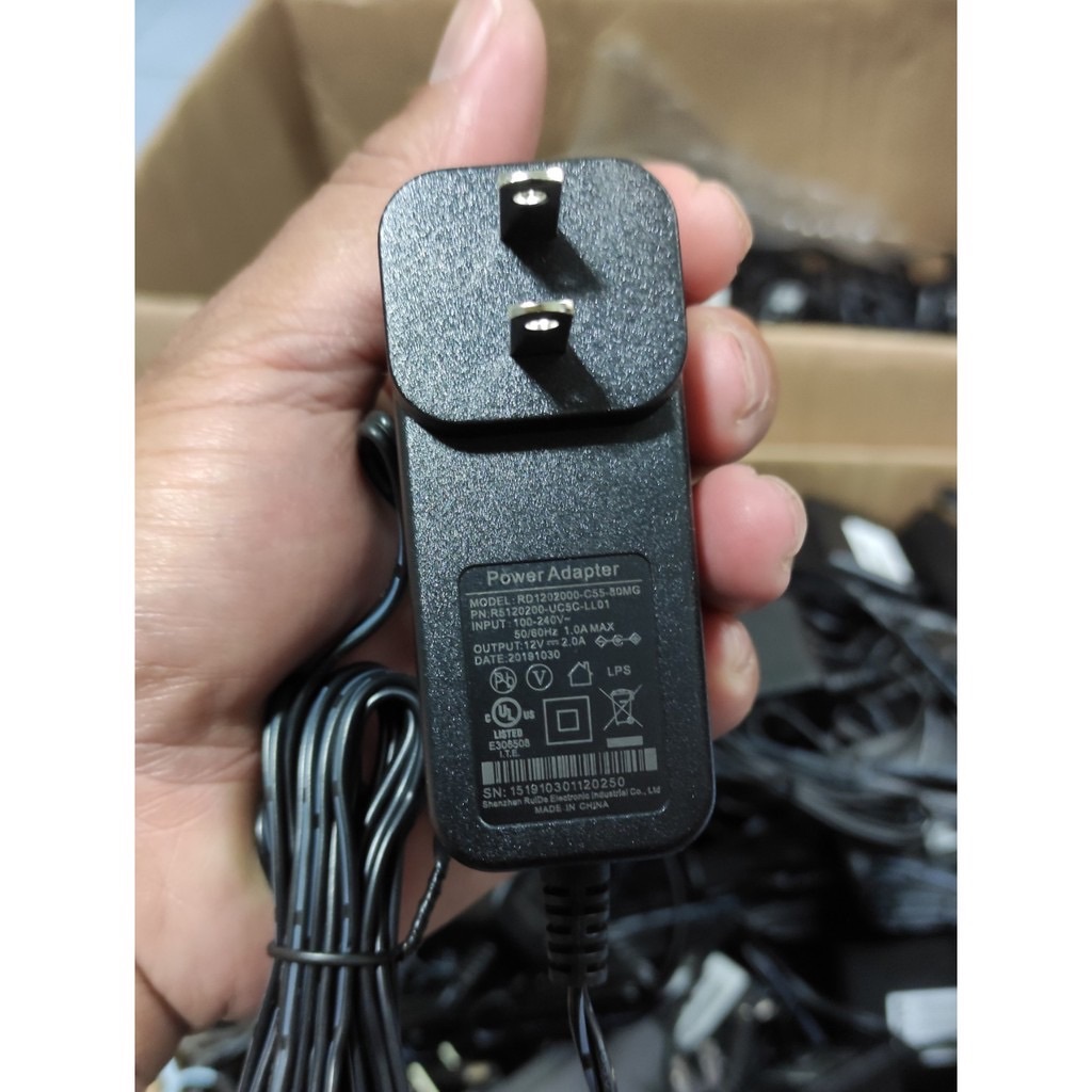 อะแดปเตอร์ Adapter 12V 1A(DC 5.5 x 2.1MM) สินค้ามือสอง เทสแล้ว