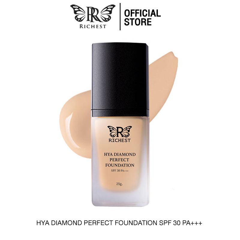 Hya Diamond Perfect Foundation SPF30 PA+++ รองพื้นไฮยาเพชร ผิวฉ่ำโกลว์ ปกปิดพร้อมบำรุง