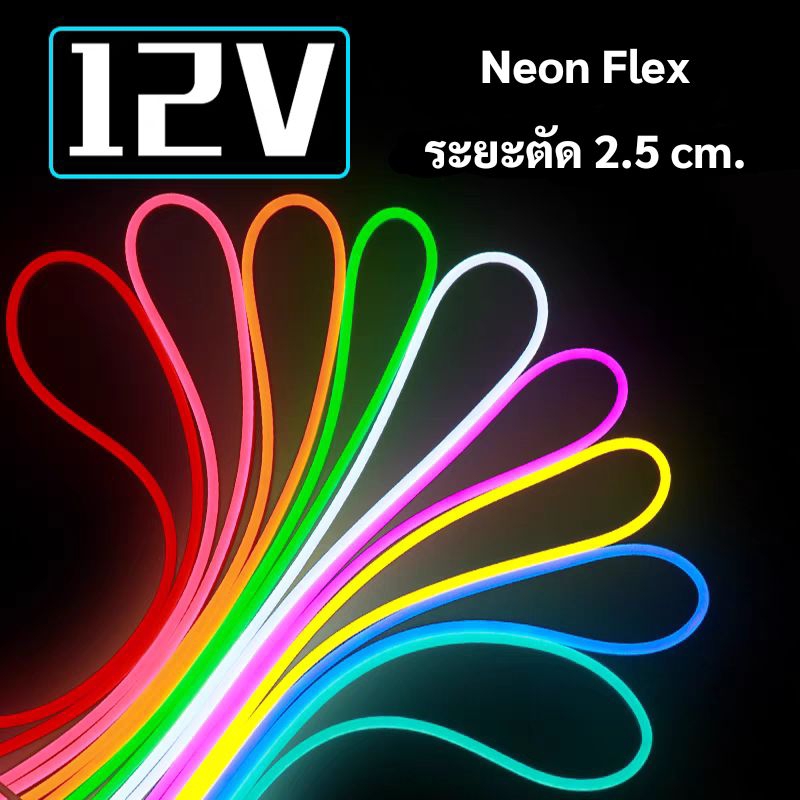 นีออนเฟล็ก ไฟเส้นนีออน ไฟเส้น Neon Flex 12 V.