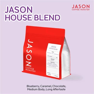 เมล็ดกาแฟคั่วระดับกลางอ่อน House blend Jason 250g.
