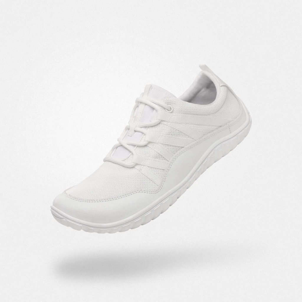 รองเท้า Saguaro Forestep หน้ากว้าง แบบลำลอง สไตล์มินิมอล barefoot shoes สีขาว