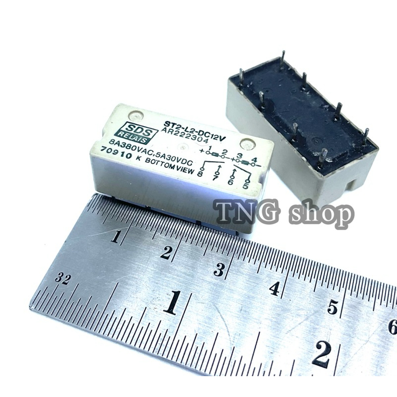 รีเลย์ ST2-L2-DC12V Relay 8ขา หน้าคอนแทค 8A380VAC สินค้าพร้อมส่ง