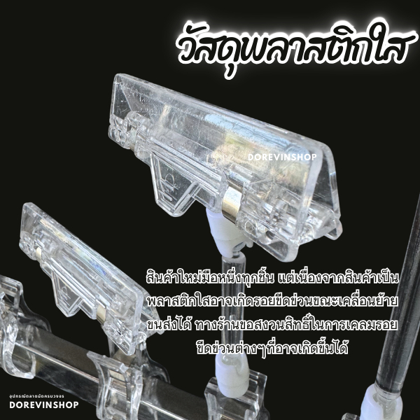 [ที่หนีบพลาสติกใส] สำหรับหนีบป้ายราคาสินค้า มีหลายขนาด พลาสติกแข็กแรง ปรับหมุนได้ - รูปที่ 2