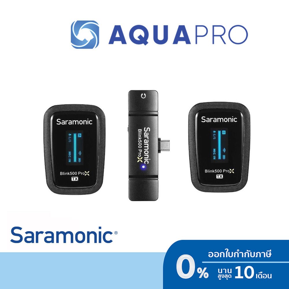 Saramonic Blink 500 Prox B6 (2 ตัวส่ง Type C) Wireless Microphone TX+TX+ RXUC ไมค์ติดมือถือ IOS Android