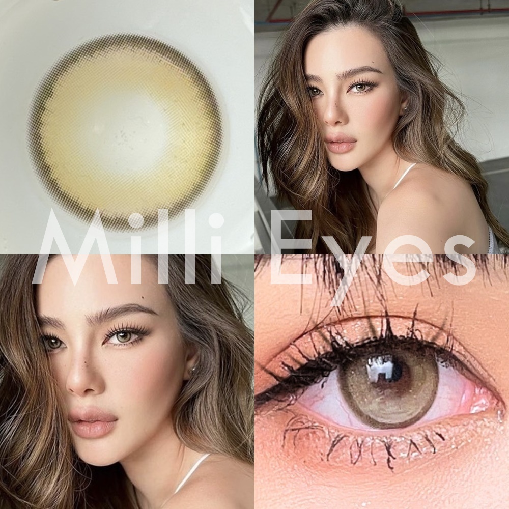 รุ่นแม่ดิว สวยมาก ตาหวานขั้นสุด ตัดขอบกลม ตาโต นำเข้าจากเกาหลี คอนแทคเลนส์ Trinity (Montra) ค่าน้ำ 42% นุ่มสบายตา a33