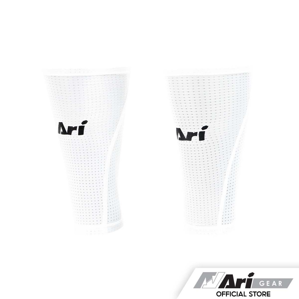 ARI SHIN GUARD SLEEVE - WHITE/BLACK ปลอกรัดสนับแข้ง อาริ สีขาว