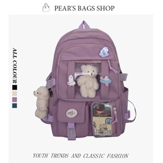 🚚 จัดส่งในประเทศไทย กระเป๋าเป้สะพายหลังผ้าใบรุ่นเกาหลี กระเป…