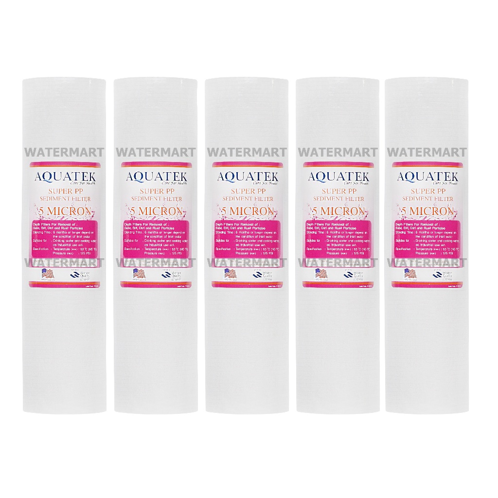 ชุดไส้กรองน้ำ SEDIMENT AQUATEK SUPER ขนาด 10 นิ้ว Set 5 ไส้