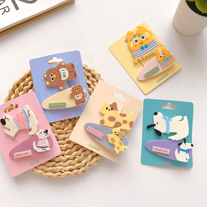 [ร้านไทย พร้อมส่ง] กิ๊บติดผม รูปน้องหมา น้องแมว กิ๊บหนีบผม สไตล์เกาหลี มีหลายลาย หลายสี