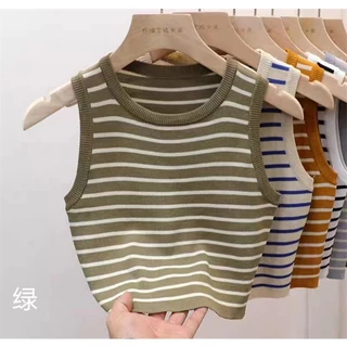 เสื้อครอปแขนกุด มีให้เลือกถึง 6 สี *พร้อมส่งจากไทย*