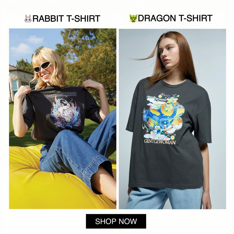 [พร้อมส่ง] 🐰GENTLEWOMAN RABBIT T-SHIRT - เสื้อยืดสกรีนลาย GW
