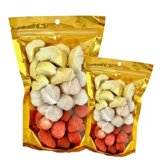 3สหาย ฟรีซดราย (ทุเรียน มังคุด สตรอว์เบอร์รี่) หอม กรอบ อร่อย เคี้ยวเพลิน มีให้เลือกหลายขนาด