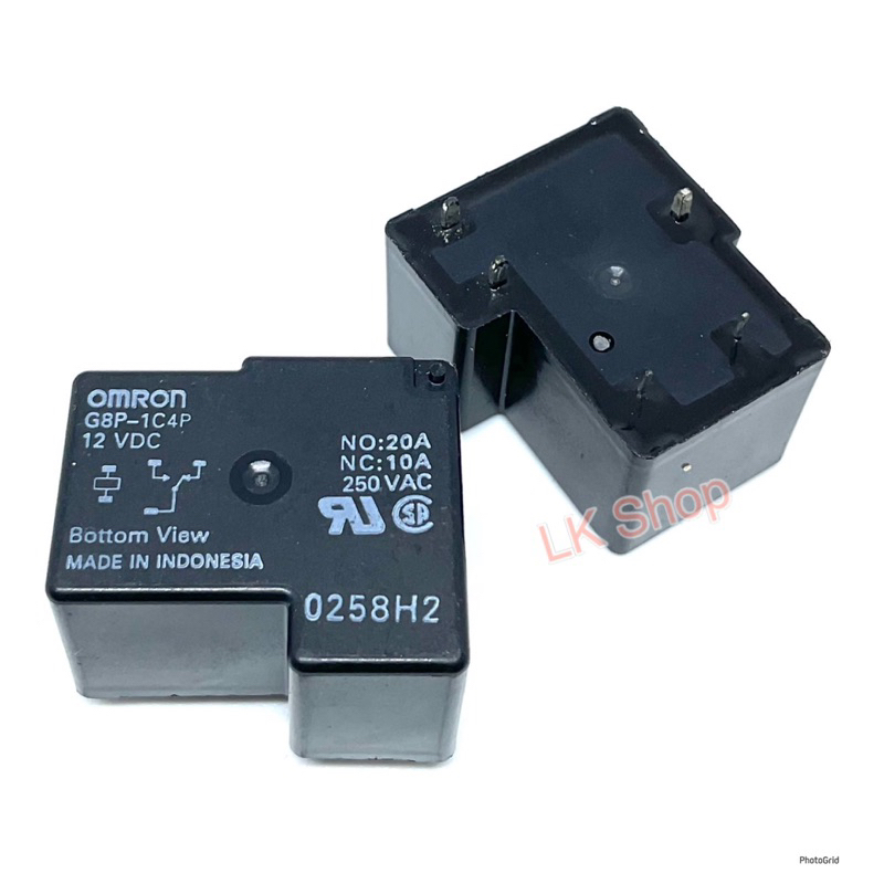 รีเลย์พาวเวอร์ G8P-1C4P 12VDC NO:20A250V /NC:10A250V. DC12V ของแท้ Omron