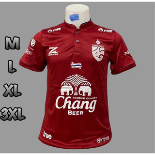 เสื้อบอลเสื้อกีฬาคอจีนมีแค่เสื้อเป็นทรงตรงผ้านิ่มเย็นใส่สบายขนาดไซร้M L XL 3XL