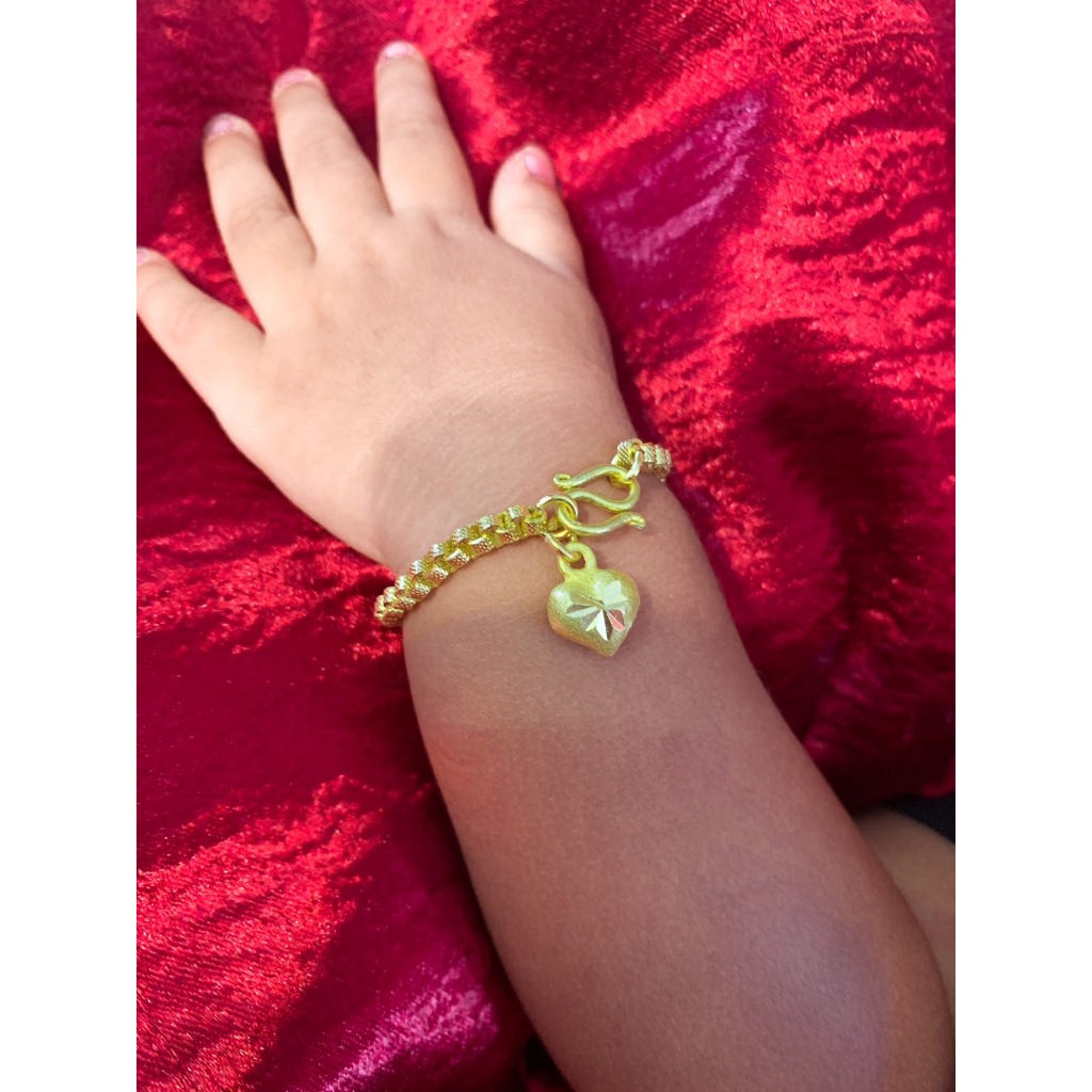 สร้อยข้อมือเด็ก 2 สลึง ลายทาโร่ เลือกความยาวได้ มีไซส์เด็กแรกเกิดถึงเด็กโต ขนาด 2สลึง
