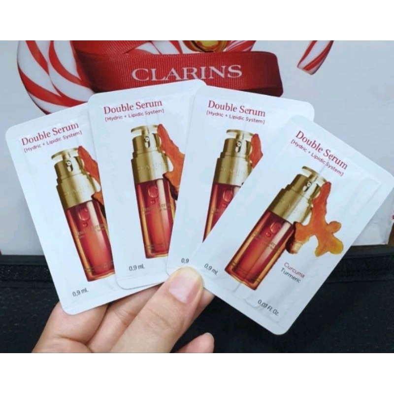 ดับเบิ้ลเซรั่ม คลาแรงส์ แท้ %Clarins Double Serum 0.9 ml. มีฉลากไทย (ราคาต่อซอง)