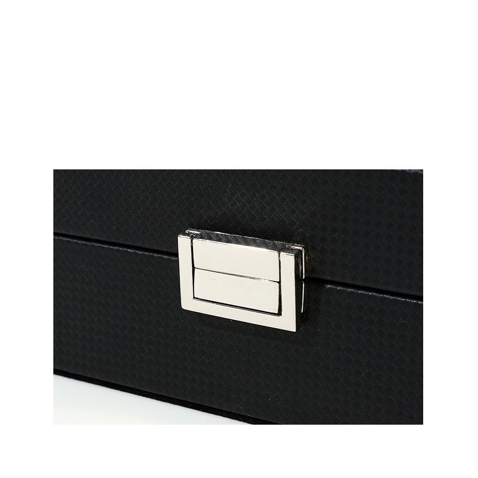 *พร้อมส่ง*กล่องนาฬิกา 3 เรือน กล่องใส่นาฬิกา (คาร์บอนไฟเบอร์สีดำ+ในPUหนัง) Watch Box