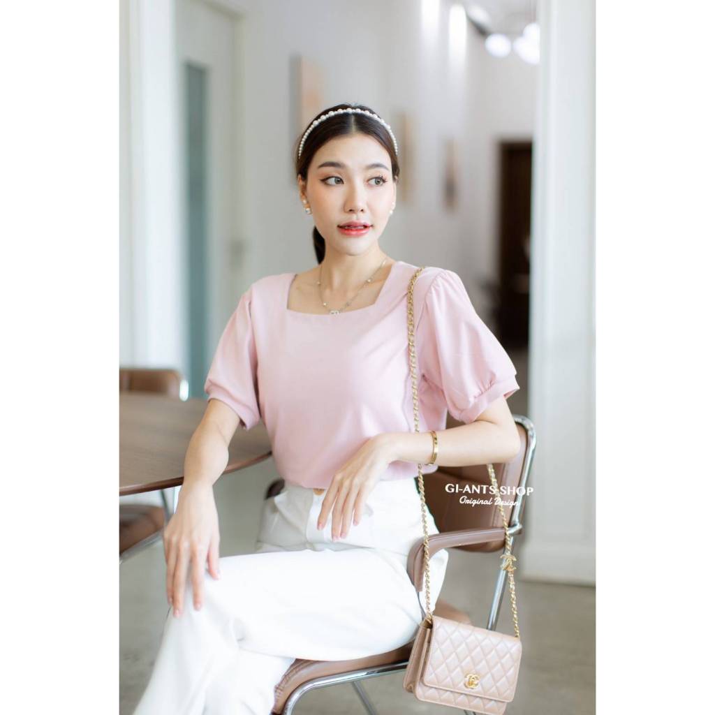 Gi-ants 1️⃣7️⃣0️⃣ เสื้อยืดคอเหลี่ยมแขนตุ๊กตา cotton💕 งานป้าย