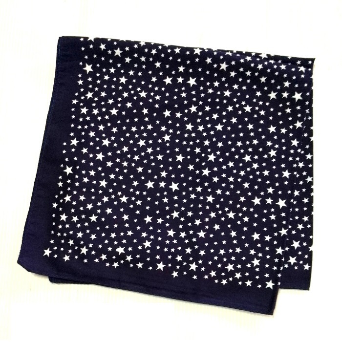 ผ้าลายดาว ใช้โพกหัว พันคอ - Stars Bandana Scarf Headwrap