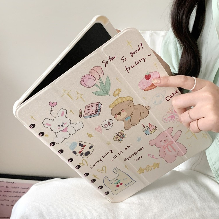 พร้อมส่ง เคสไอแพด Air6 Air8 11 Gen12/11ช่องใส่ปากกาขวา สวนสัตว์น่ารัก notebook AcrylicเคสiPad MINI7 ราคา ถูกที่สุด ดีลบีเคเค แกลเลอรีภาพที่ 8