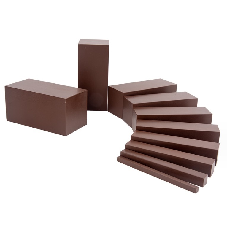 Montessori Brown Ladder บันไดสีน้ำตาล ของเล่นไม้ มอนเตสซอรี่ เรียงลำดับขนาด ของเล่นเสริมพัฒนาการ - Size sorting tower