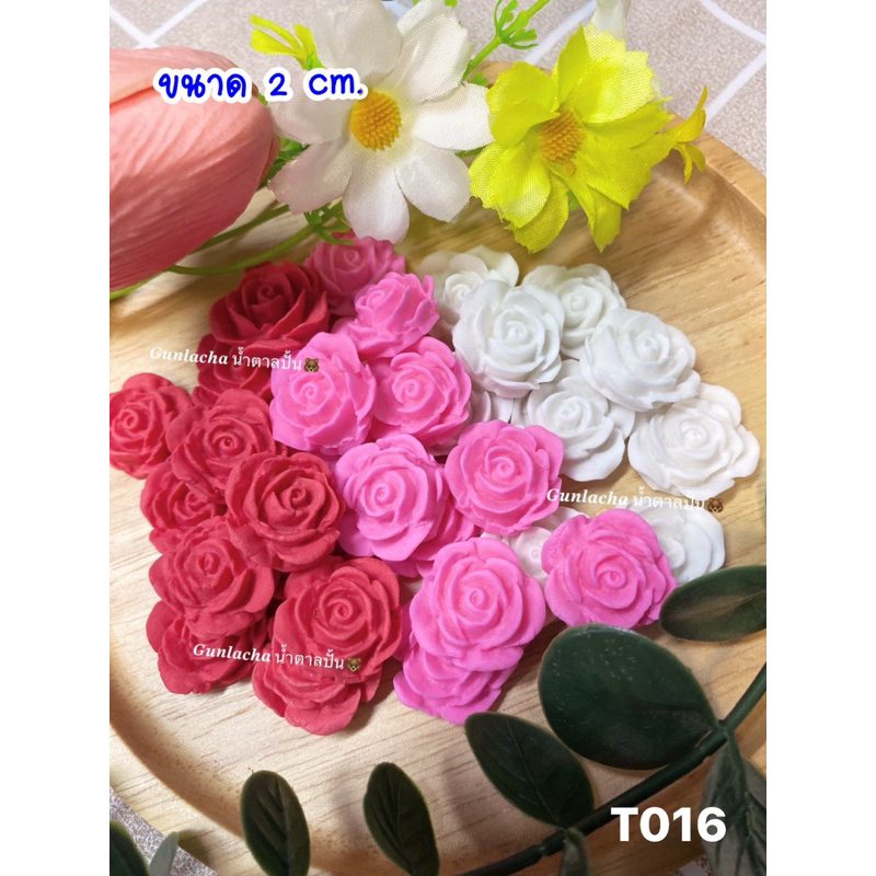 กุหลาบ ตกแต่งเค้ก น้ำตาลตกแต่งเค้ก กัมเพส อุปกรณ์เบเกอรี่ T016