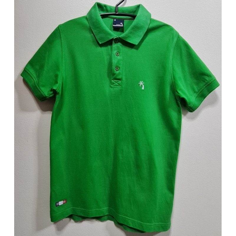 เสื้อคอโปโล OASIS สีเขียว รอบอก 37-38 นิ้ว เสื้อโปโล ผ้าคุณภาพดี สภาพดีมาก100% (มือสอง)
