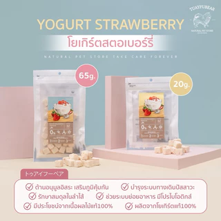 🫐โยเกิร์ตนมแพะผลไม้ Tuayfubear 🍓สำหรับสุนัขและแมว ขนมแมว ขนมสุนัข โยเกิร์ตฟรีซดราย