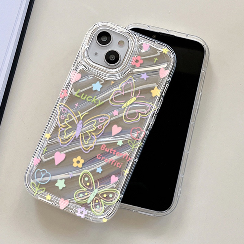 การ์ดเลเซอร์ไล่โทนสี +เคส TPU For iPhone 11 15 12 13 14 Pro Max XSMax 6 7 8 Plus แบบนิ่ม กัเคสโทรศัพท์ นิ่มกันกระแทก
