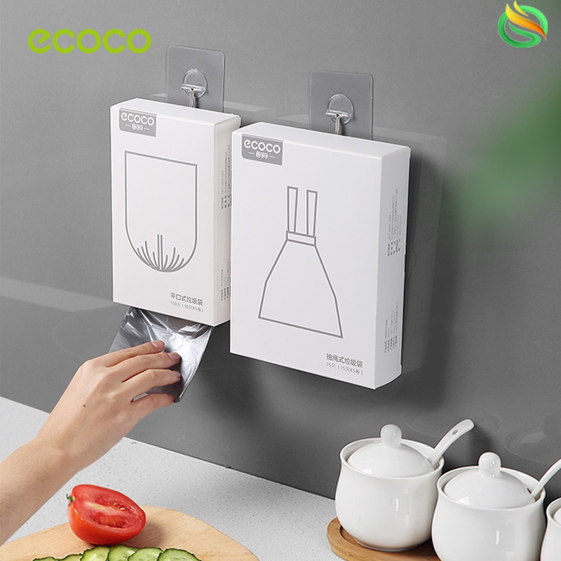 Ecoco ถุงขยะหูรูด ถุงขยะแบบแบน ถุงขยะขนาดเล็ก ถุงขยะไร้กลิ่น มี 5 รุ่น ใช้กับถังขยะ 7L 8L 10L 11L 12L