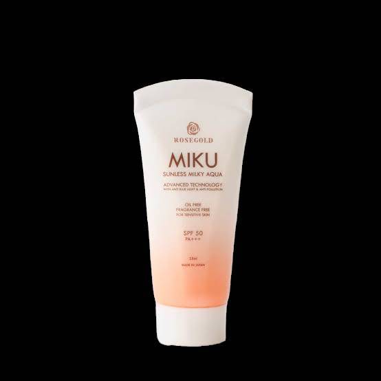 rosegold มิกฺ Miku Sunless milky aqua กันแดด ให้ความชุ่มชื้นผิว โรสโกลด์