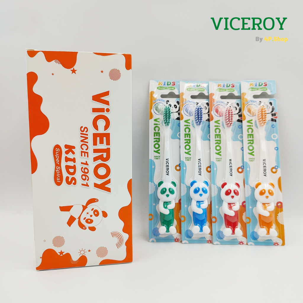 VICEROY KIDS แปรงสีฟันเด็ก ขนแปรงนุ่ม ลายหมีแพนด้า (คละสี)