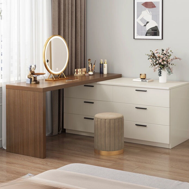 โต๊ะทำงาน โต๊ะเครื่องแป้ง โต๊ะแต่งหน้า Dressing Table ปรับได้อย่างอิสระ 100-240สามารถปรับทิศทางได้ 360°
