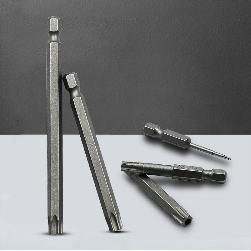 【One_boutique】11PCS ชิ้นพร้อมดอกพลัมแม่เหล็กไขควงชุดบิต T5-T40 ก้านหกเหลี่ยมไขควงไฟฟ้า เจาะ เครื่องมือ50-100mm - รูปที่ 3