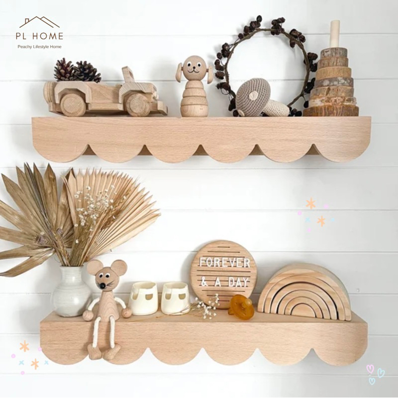 PL66 พร้อมส่ง ที่วางของอเนกประสงค์ ตุ๊กตา นาฬิกา ตกแต่งบ้าน ทำจากไม้ยางพาราเกรดA สวยงาม แข็งแรง มินิมอล