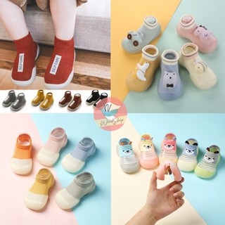 รองเท้าเด็กหัดเดิน รองเท้าเด็ก ข้อสั้น พื้นยาง กันลื่น นุ่ม …