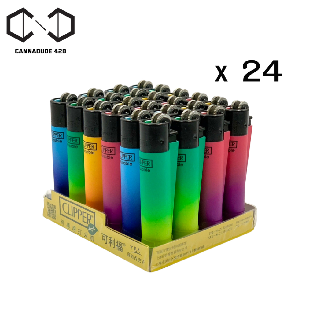 ไฟแชค ไฟจุดทำอาหาร อุปกรณ์จุดไฟ Clipper ลาย Color Of Space Lighter (แพ็คละ 24 ชิ้น) Size S