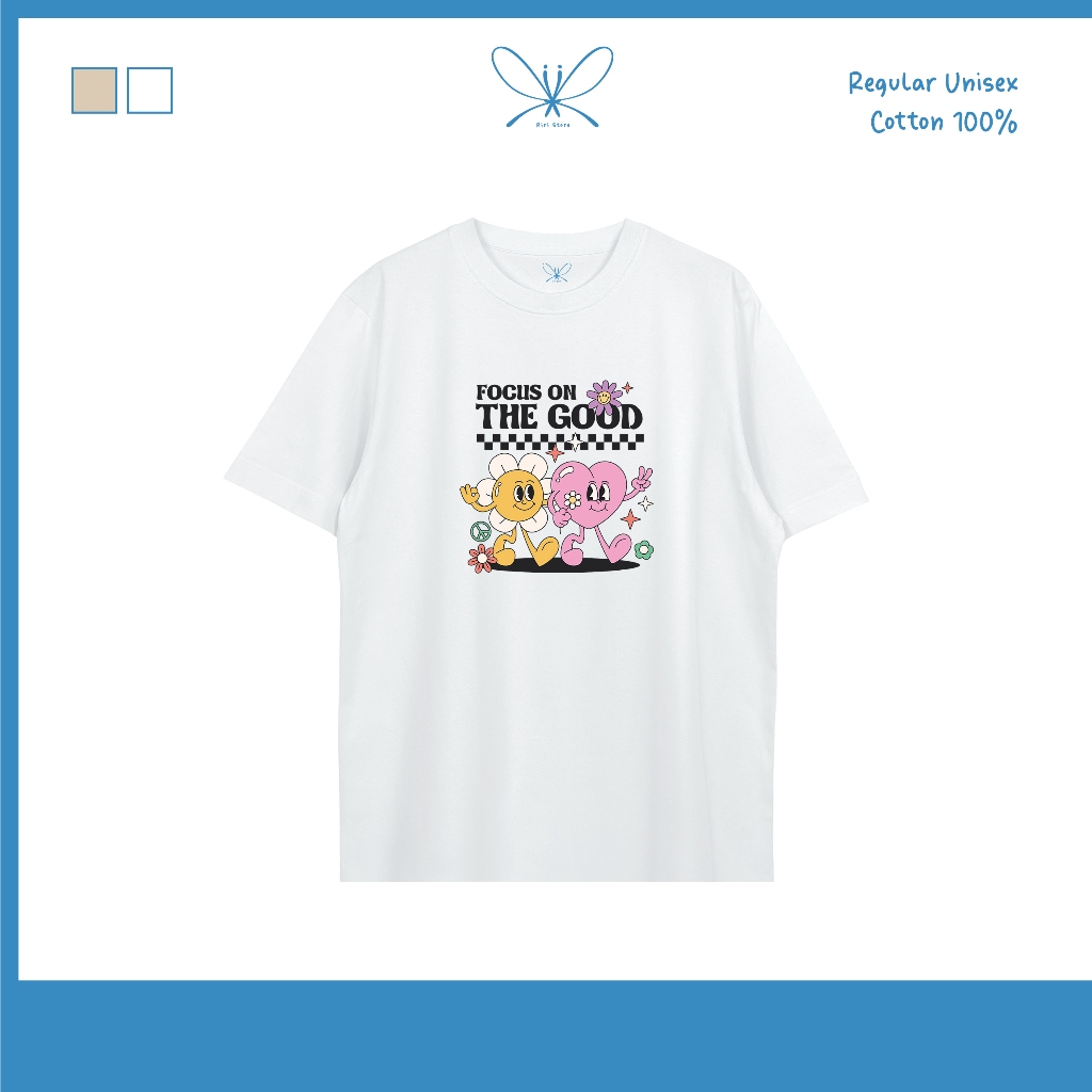 Focus on the good เสื้อยืด T-shirt Regualr Unisex Cotton100% ราคา ถูกที่สุด ดีลบีเคเค แกลเลอรีภาพที่ 3