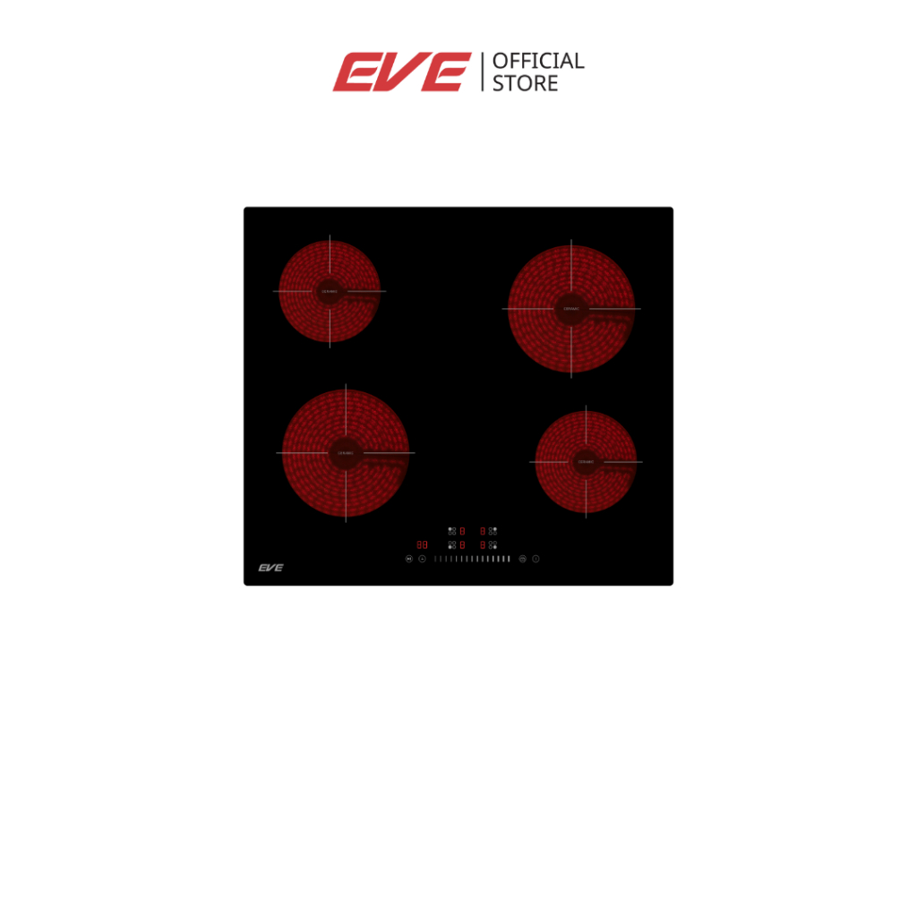 EVE เตาเซรามิค เตาไฟฟ้าเซรามิค 4 หัว แบบฝัง HB60-4CEM/SC