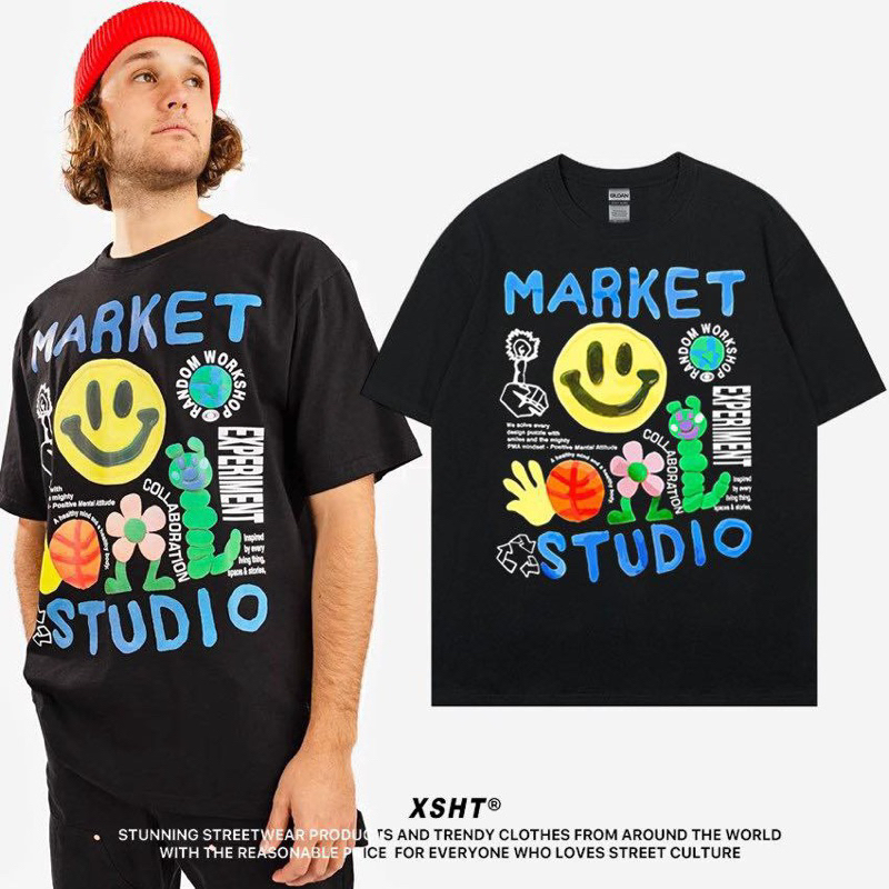 🔥พร้อมส่ง🔥 เสื้อยืด Chinatown Market Tee - black (สีดำ) by XSHT