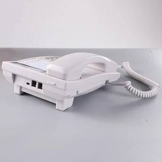 โทรศัพท์บ้านแบบมีสาย โทรศัพท์บ้านสำนักงาน LEBOSS KX-T6001 โทรศัพท์บ้าน จอแสดงผล LED สมุดโทรศัพท์ พลักแอนด์เพลย์